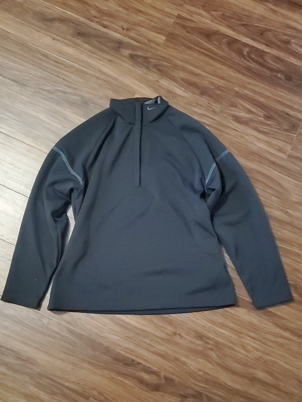 Nike Women’s Black Half-Zip Pullover with Subtle Reflective Trim